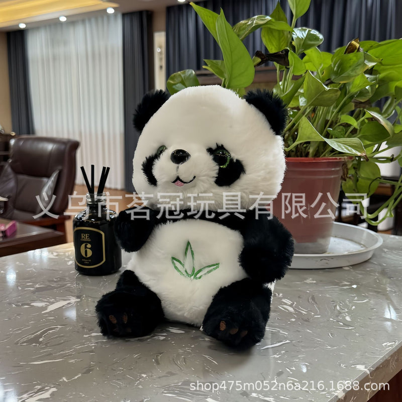 Breathing Glowing Smart Simulated Giant Panda Plush Toy with Light-Up Feature, Plays Gentle Music—For Calming, Soothe Sleep, Students, Babies, Birthday Gift