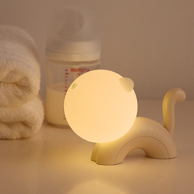 Meow meow nightlight patting lamp charging bedroom dormitory bedside atmosphere desk lamp cartoon graduation season birthday gift