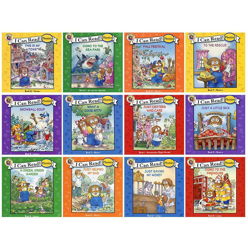 English Original Edition: I Can Read Phonics Natural Phonics Little Critter 12 Books + Audio