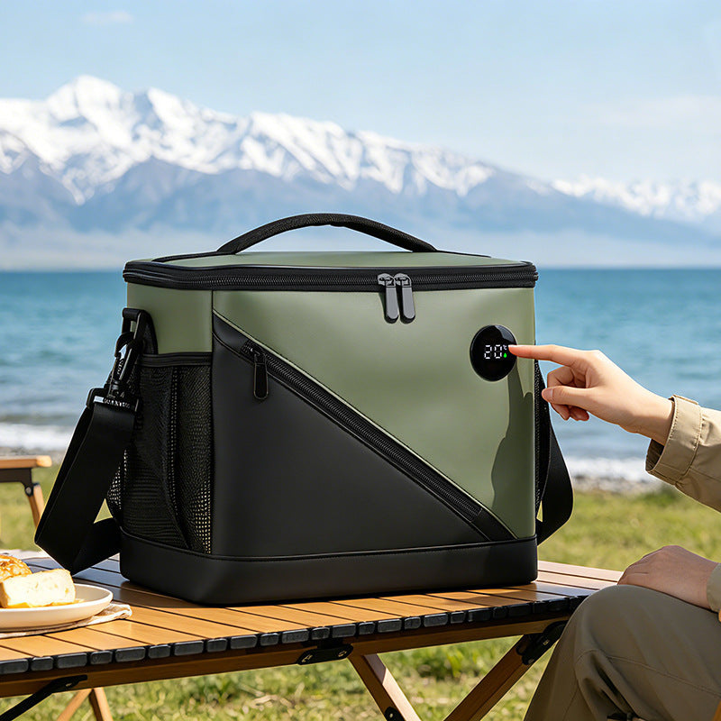 Sufei One-Touch Temperature Display Picnic Bag, Insulated Bag, Sealed and Leak-Proof, Long-Lasting Thermal Insulation and Cold Preservation, Outdoor Camping Travel Ice Bag