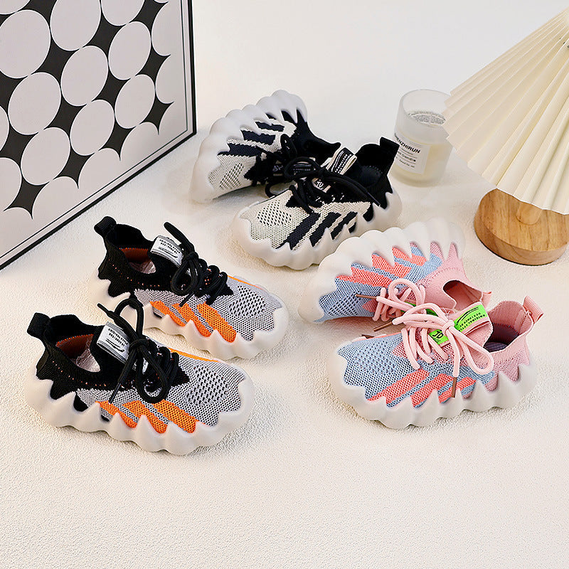 Spring and Autumn Children's Octopus Coconut Shoes Boys' Breathable Sports Shoes Girls' Baby Sock Shoes Casual Versatile
