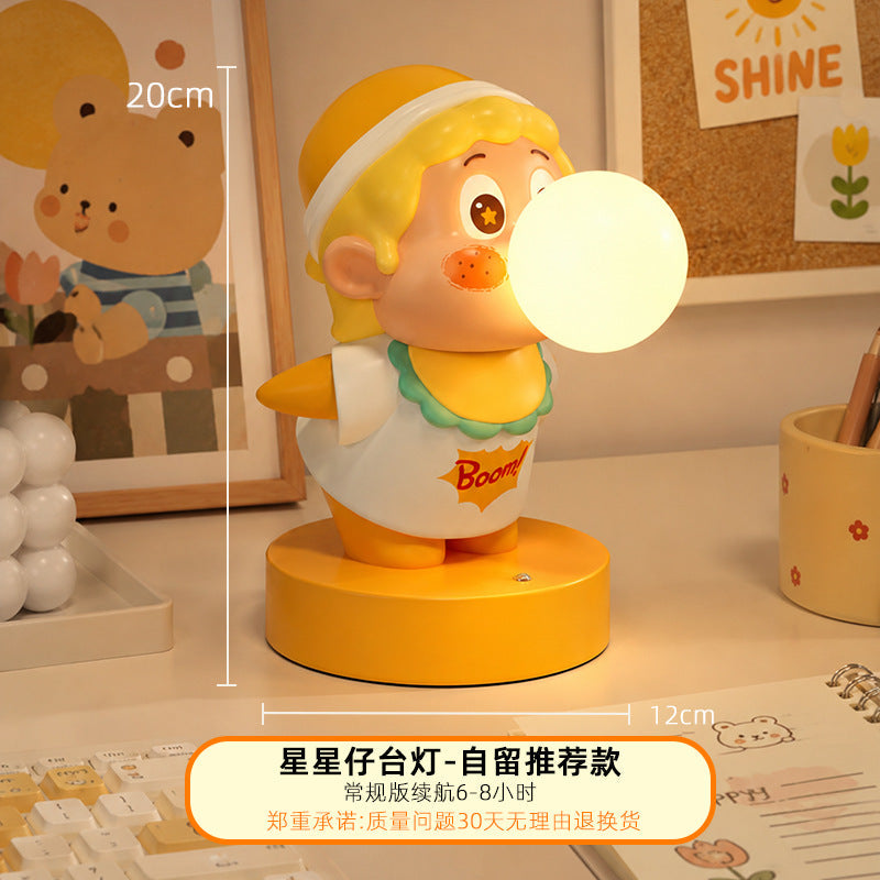 Star Person Bedroom Bedside Lamp USB Rechargeable Table Lamp Night Light Decorative Ornament Practical Gift for Friends (For Him & Her)