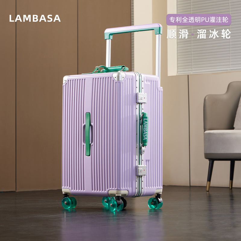 2025 New Model Wide-Handle Luggage Suitcase 28inch Large Capacity Stylish Aluminum Frame Travel Suitcase Sturdy and Durable Password-Protected Suitcase