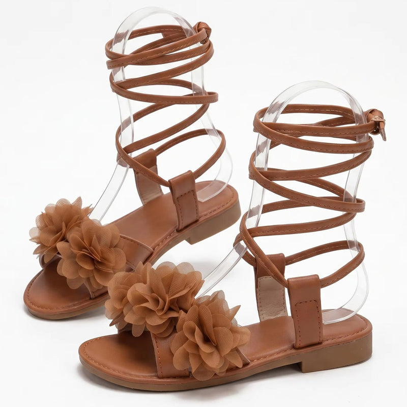 Girls’ Soft Sole Anti-Slip Breathable Kids Sandals, Summer 2026 New Lightweight Fashion Casual Roman Sandals
