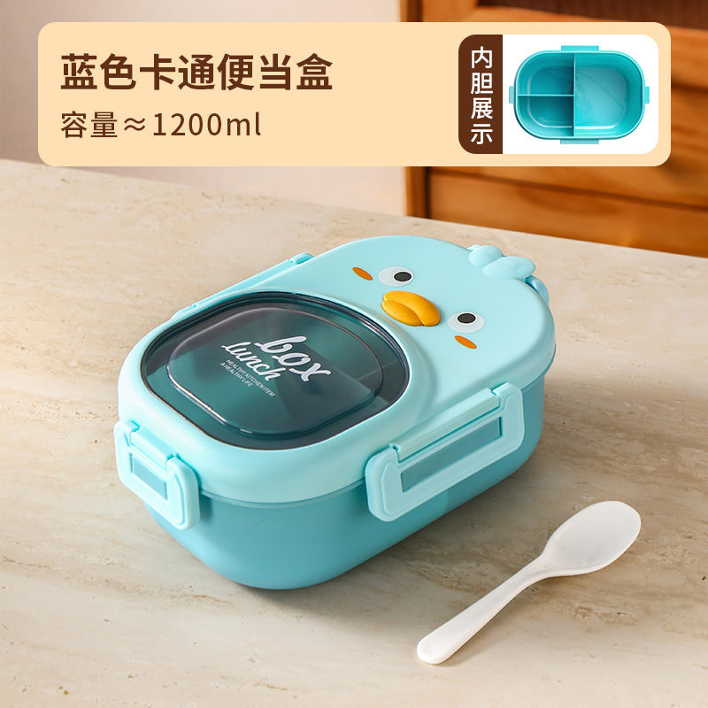 304 Stainless Steel Cartoon Compartment Lunch Box for Students, Kids Insulated Bento Box, Sealed and Portable, Stylish and Beautiful