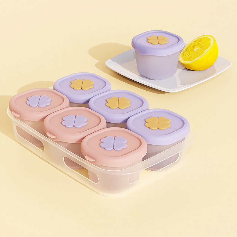 Baby Silicone Food Storage Container, Baby Puree Freezer Box, Meat Puree Freezing Tray, Portion Ice Cube Mold, Independent Storage, Baby Food Freezing Grid