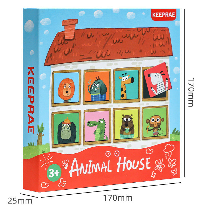 Magnetic Animal Home Children's Shadow Matching Game Color Enlightenment Cognition Early Education Logical Thinking Training Toy