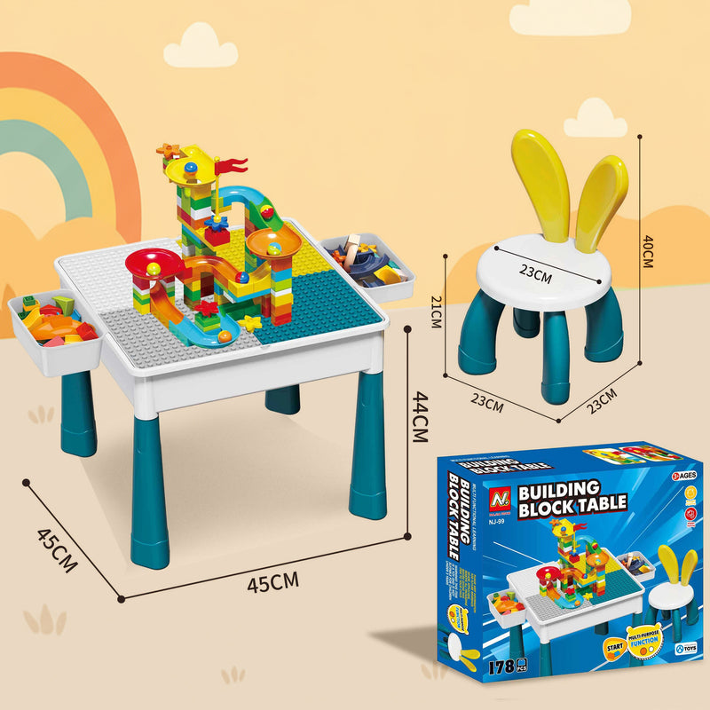 Compatible with a Certain Large Building Block Table, Large Particle Assembly Educational Children's Toy, Multifunctional Learning and Play Table for Babies