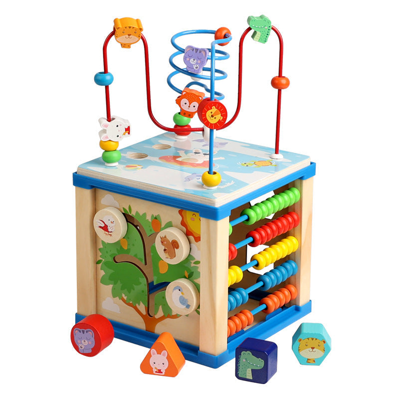 Kids’ Educational Bead-Sorting & Threading Puzzle Toy Multi-Function “Treasure Box” Learning Center for Boys and Girls—Early Education Stringing Beads Intelligence Box, Parent-Child Play