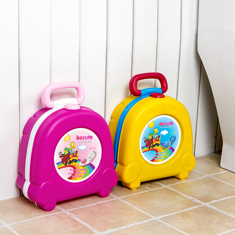 Korean children's portable toilet urinal sitting bedpan traveling small toilet portable squatting