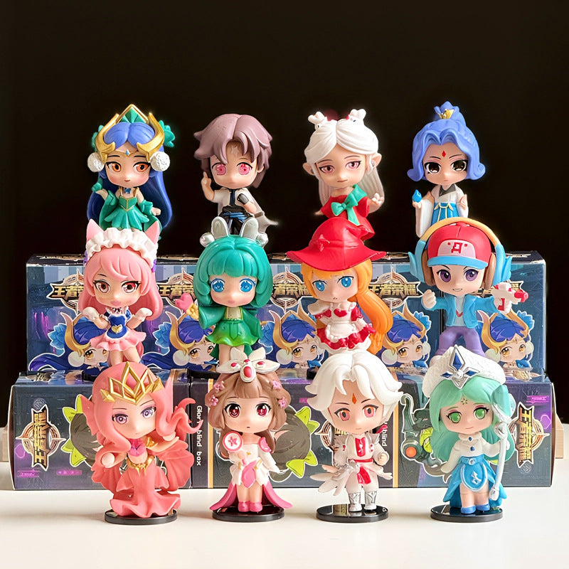 Chibi Honor of Kings Collectible Figures: Diao Chan, Cai Wenji, Daji, Sea Moon, Yunzhong Jun — Toy Figurine Character Model Blind Box Display
