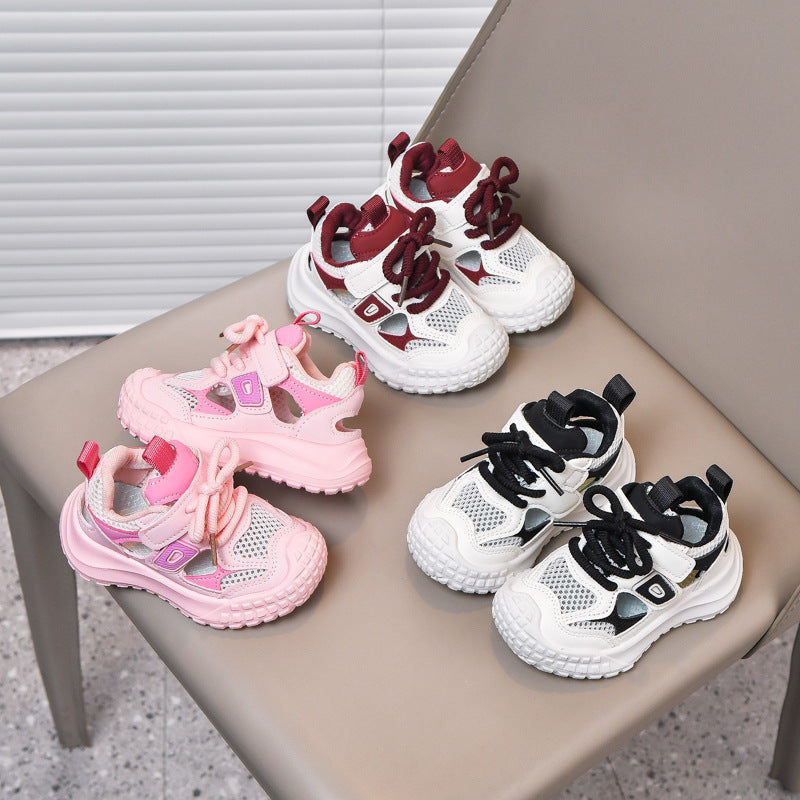 Single Mesh Breathable Mesh Shoes 2026 Summer New Children's Casual Shoes Boys and Girls Closed-Toe Sports Sandals Wholesale
