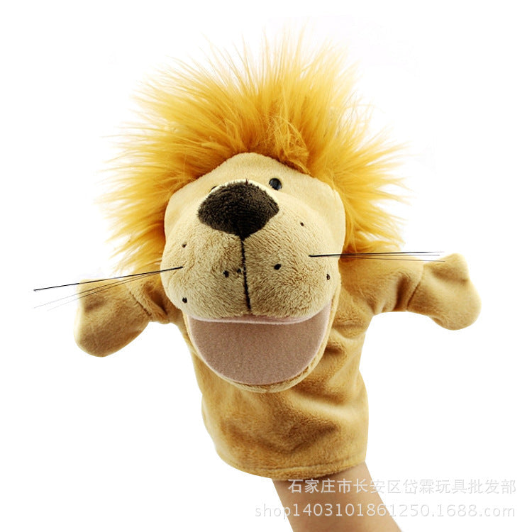 Cartoon Animal Plush Hand Puppets That Can Open Their Mouths, Parent-Child Toys for Kindergarten Storytelling, Cross-Border Ready Stock, Custom Logo