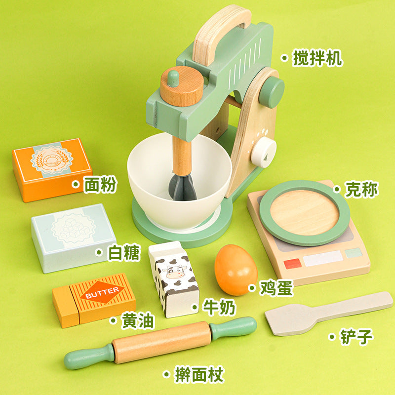 Kids Pretend Play Tea Set & Dessert Set, Role-Play Wooden Toys for Preschool Kindergarten, Imaginative Housekeeping Pretend Play