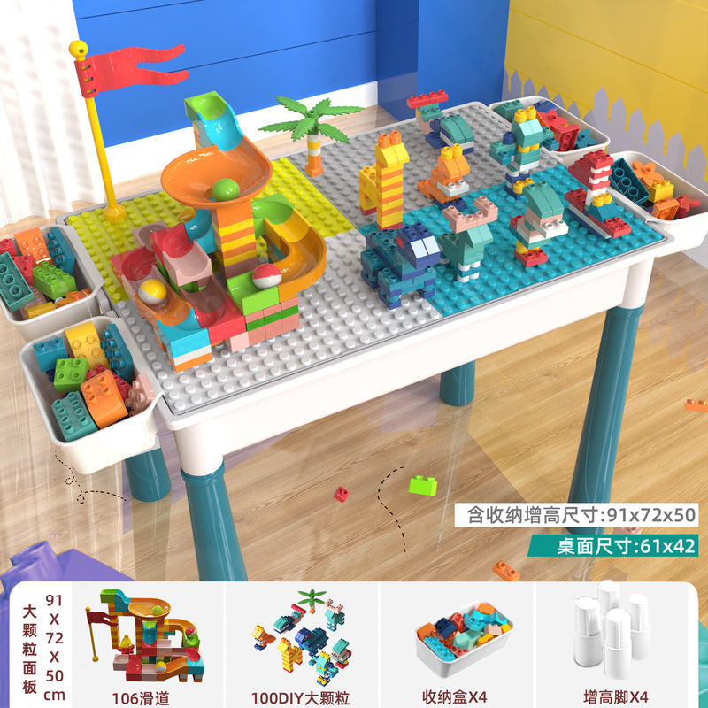 Compatible with a Certain Large Building Block Table, Large Particle Assembly Educational Children's Toy, Multifunctional Learning and Play Table for Babies