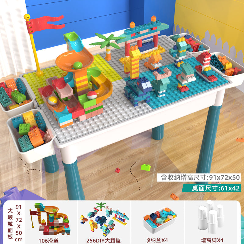 Compatible with a Certain Large Building Block Table, Large Particle Assembly Educational Children's Toy, Multifunctional Learning and Play Table for Babies