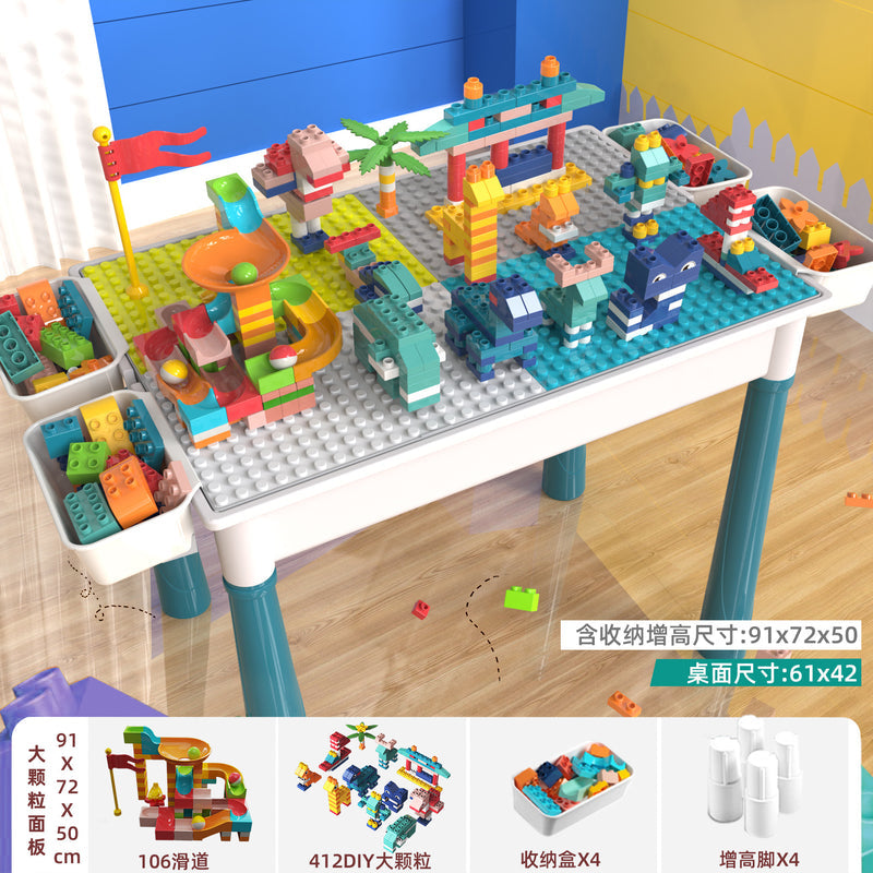 Compatible with a Certain Large Building Block Table, Large Particle Assembly Educational Children's Toy, Multifunctional Learning and Play Table for Babies