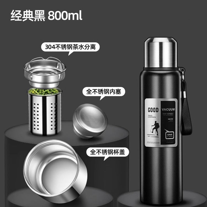 316 stainless steel liner vacuum all-steel thermal Pot Men's outdoor travel mountaineering portable large capacity thermal insulation Cup