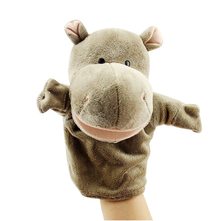 Cartoon Animal Plush Hand Puppets That Can Open Their Mouths, Parent-Child Toys for Kindergarten Storytelling, Cross-Border Ready Stock, Custom Logo