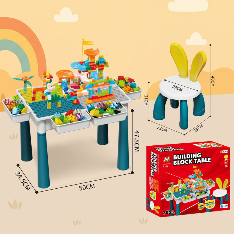Compatible with a Certain Large Building Block Table, Large Particle Assembly Educational Children's Toy, Multifunctional Learning and Play Table for Babies