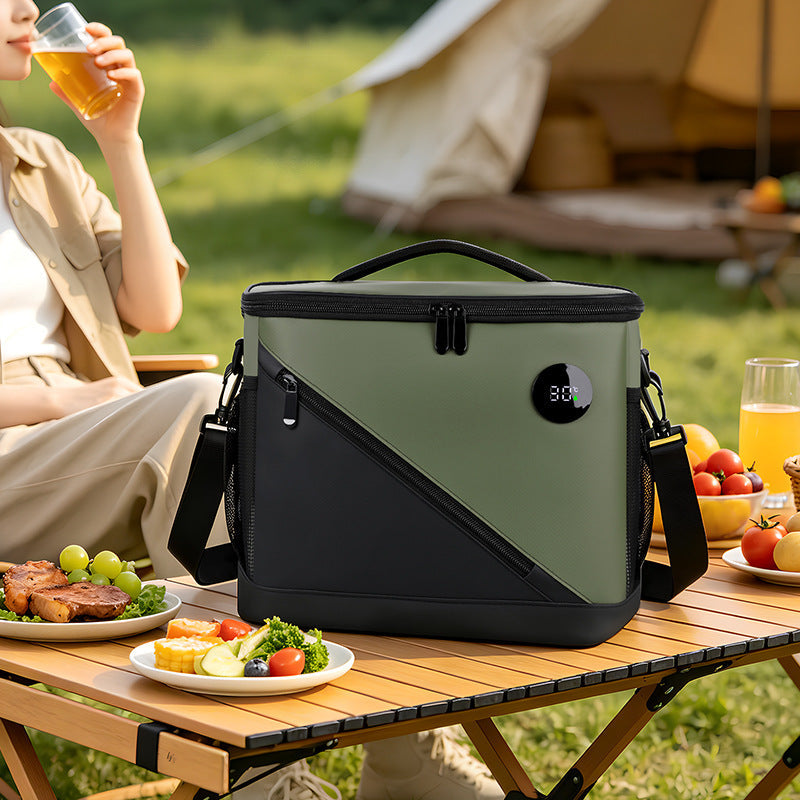 Sufei One-Touch Temperature Display Picnic Bag, Insulated Bag, Sealed and Leak-Proof, Long-Lasting Thermal Insulation and Cold Preservation, Outdoor Camping Travel Ice Bag