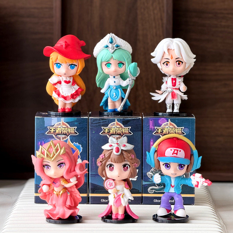 Chibi Honor of Kings Collectible Figures: Diao Chan, Cai Wenji, Daji, Sea Moon, Yunzhong Jun — Toy Figurine Character Model Blind Box Display