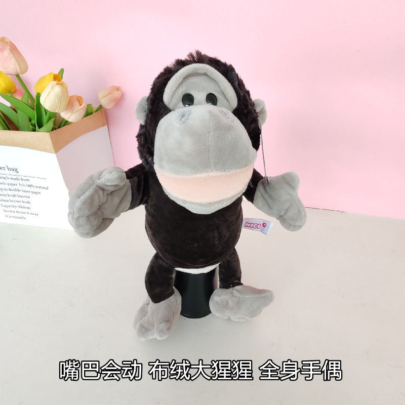 Ventriloquism Animal Hand Puppet Plush Toy Family Interactive Gloves Kindergarten Storytelling Can Open Mouth Doll Rag Doll
