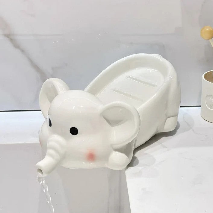 Ceramic Siamese Cat Toothbrush Holder for Home Use, High Aesthetic Toothbrush and Toothpaste Storage Rack for Bathroom Vanity