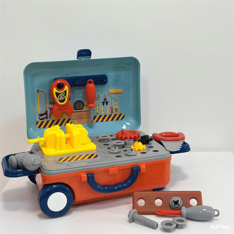 Happy Little Chef Trolley Box Meal Kitchen Utensils Doctor Makeup Craftsman Kidsren's Play House Toys Educational Baby