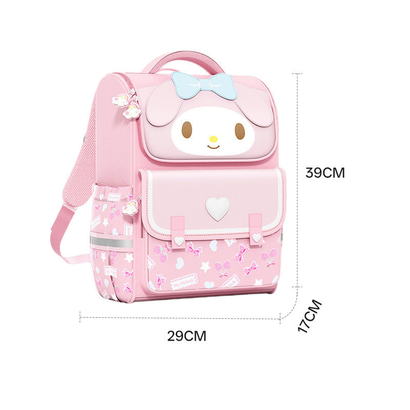 Ready Stock Wholesale Large Capacity Pink Girls Backpack, Lightweight Casual School Bag for Elementary Students, Weight-Relief Breathable Double Shoulder Backpack