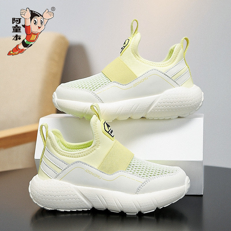 Astro Boy Boys' Sneakers Summer 2026 New Mesh Breathable Children's Slip-On Shoes for Bo