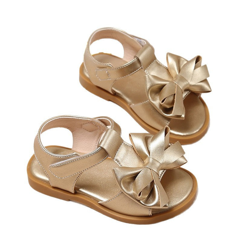 Summer New Arrival for Girls’ Cross-Border E-Commerce: Sweet Butterfly Bow Princess Sandals with Open-Toe, Comfortable & Casual