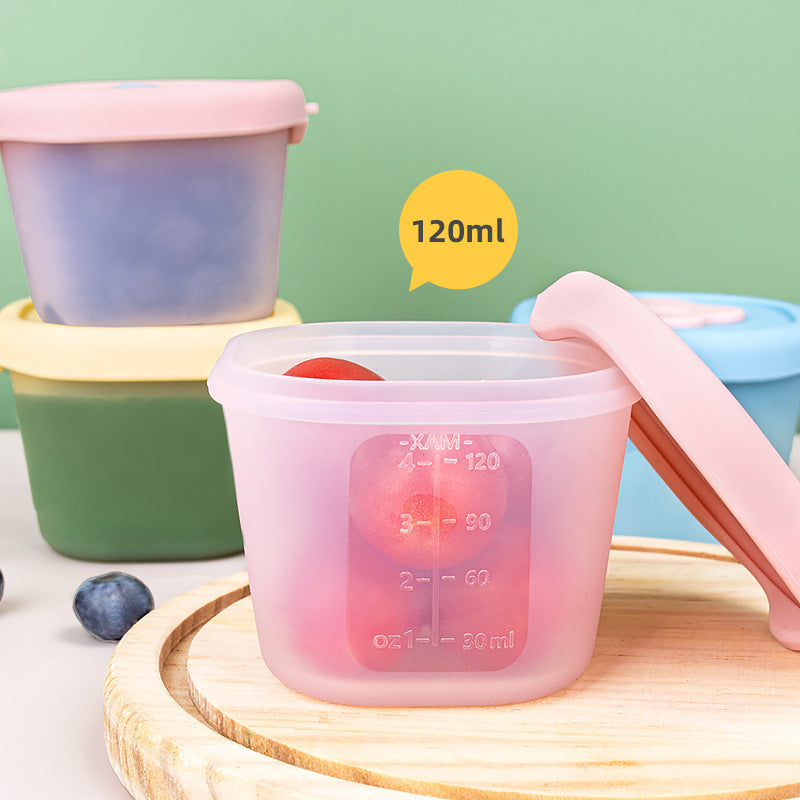 Baby Silicone Food Storage Container, Baby Puree Freezer Box, Meat Puree Freezing Tray, Portion Ice Cube Mold, Independent Storage, Baby Food Freezing Grid