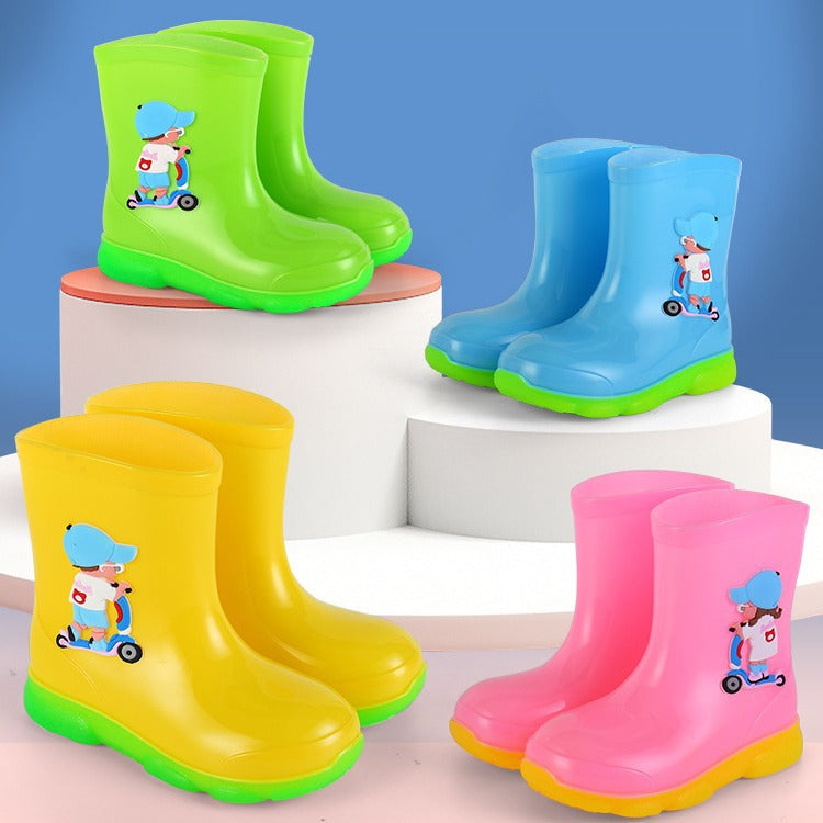 Non-slip Waterproof Detachable Velvet Children's Rain Boots