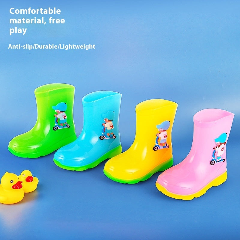 Non-slip Waterproof Detachable Velvet Children's Rain Boots