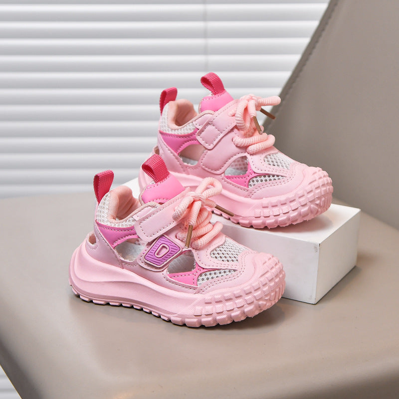 Single Mesh Breathable Mesh Shoes 2026 Summer New Children's Casual Shoes Boys and Girls Closed-Toe Sports Sandals Wholesale