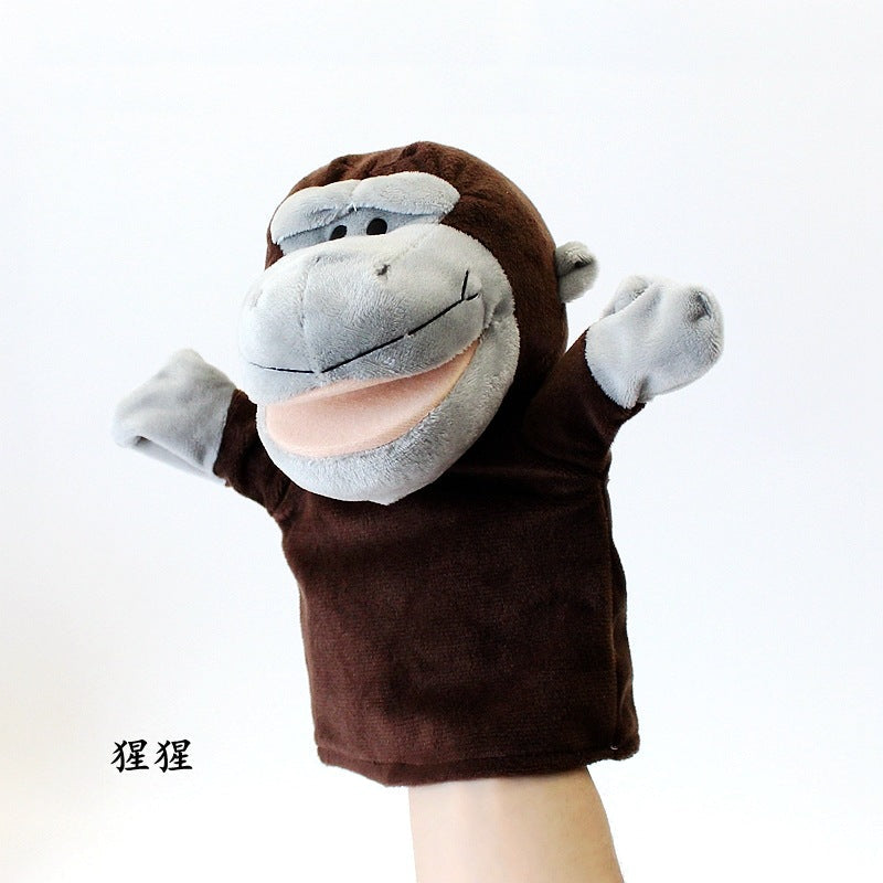 Cartoon Animal Plush Hand Puppets That Can Open Their Mouths, Parent-Child Toys for Kindergarten Storytelling, Cross-Border Ready Stock, Custom Logo