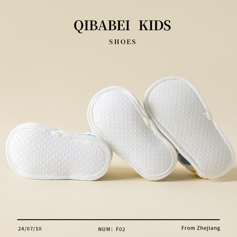 QIBABEI Summer Baby Shoes, Breathable Mesh Soft Sole 0-1 Year Old First Walkers Shoes, Unisex Baby Indoor Shoes