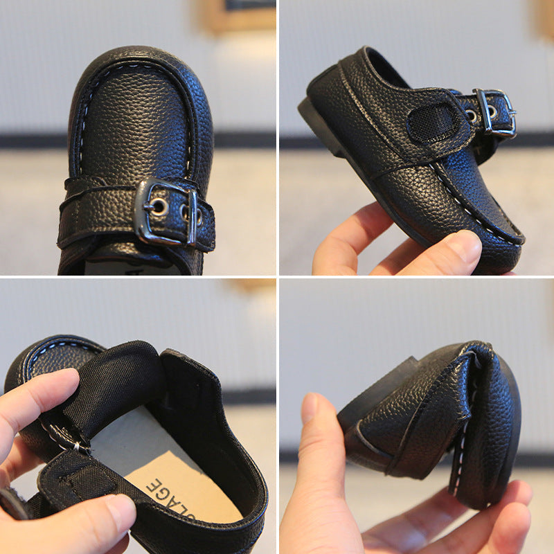 2026 New Cross-Border Model Non-Slip Baby Shoes for Ages 0-1-3, Spring and Autumn New Children's Leather Shoes, Boys' Loafers
