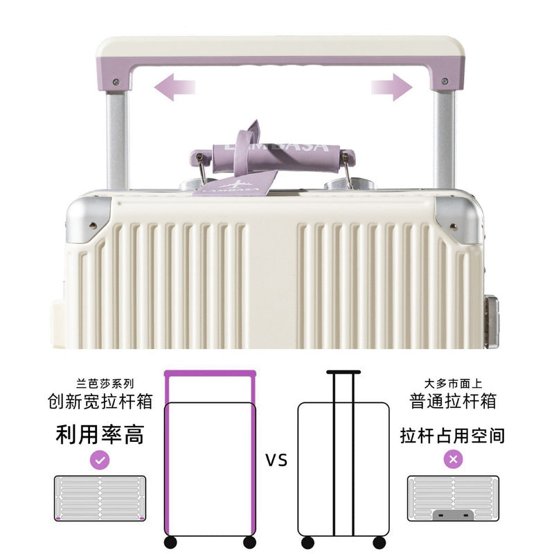 2025 New Model Wide-Handle Luggage Suitcase 28inch Large Capacity Stylish Aluminum Frame Travel Suitcase Sturdy and Durable Password-Protected Suitcase