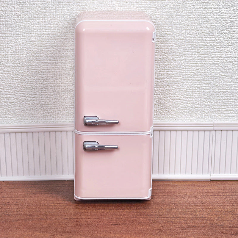 Hot Cross-Border Bestseller 1:12 Mini Light-Up Food Playset Refrigerator Toy Dollhouse Scene Decor