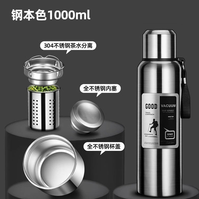 316 stainless steel liner vacuum all-steel thermal Pot Men's outdoor travel mountaineering portable large capacity thermal insulation Cup
