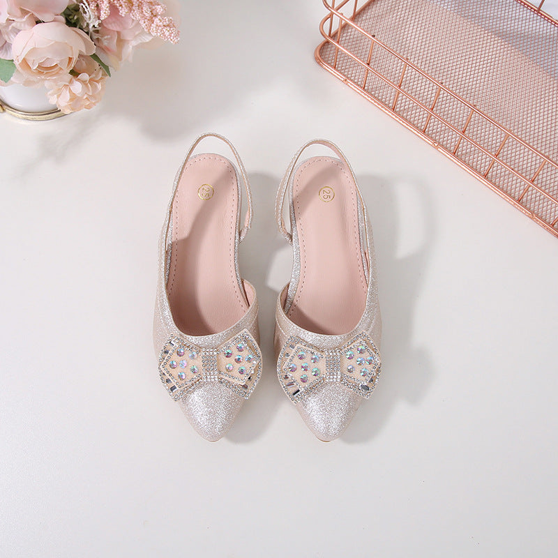 Guangdong Little Girl Princess Shoes 712 Years Old Pu Crystal Diamond Children's Shoes Spring and Summer New Style