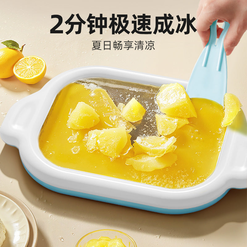 Xiaoling Toy Fried Yogurt Machine, Small Household Food-Grade Non-Electric Ice Cream Maker, DIY Ice Tray Fried Ice Machine 6