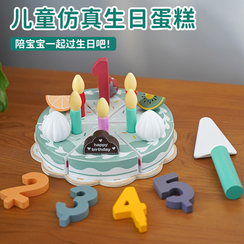 Kids Pretend Play Tea Set & Dessert Set, Role-Play Wooden Toys for Preschool Kindergarten, Imaginative Housekeeping Pretend Play