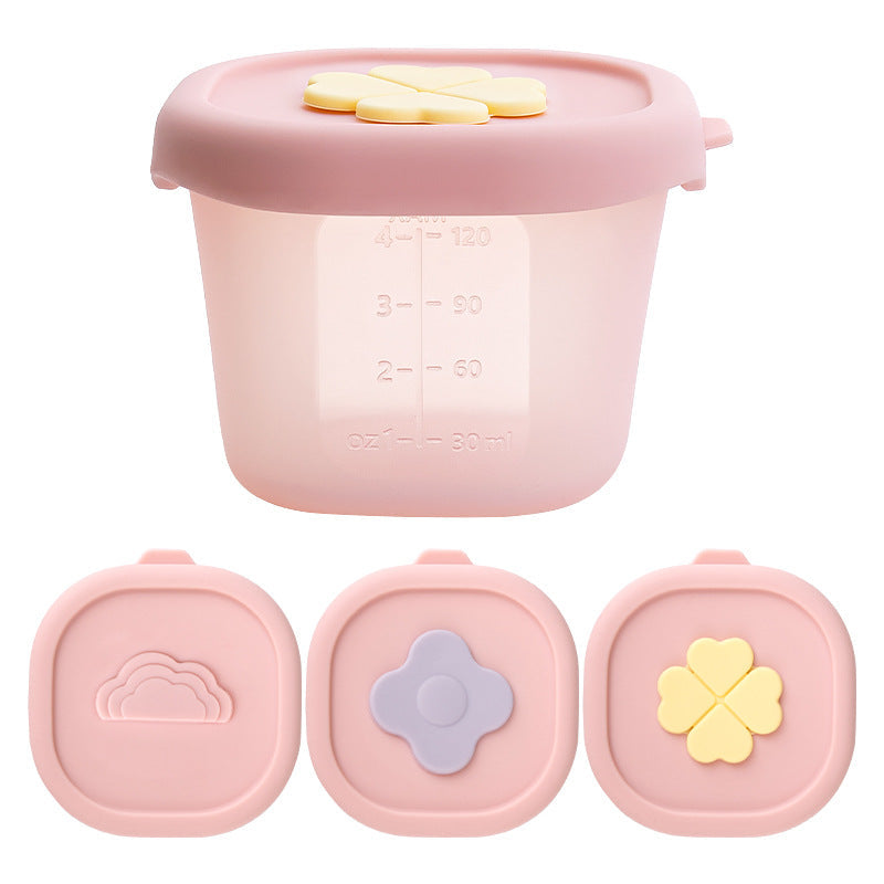 Baby Silicone Food Storage Container, Baby Puree Freezer Box, Meat Puree Freezing Tray, Portion Ice Cube Mold, Independent Storage, Baby Food Freezing Grid