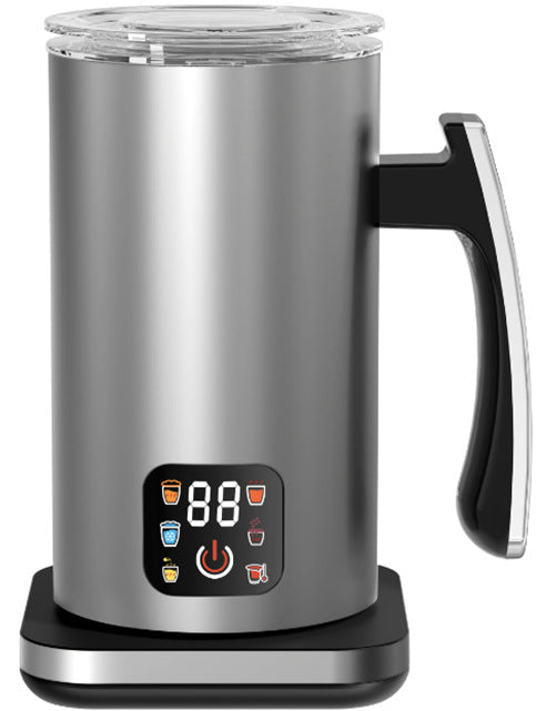 Magnetic Stainless Steel Electric Hot and Cold Milk Frother Fully Automatic Household Milk Frother Milk Foaming Mixing Cup Milk Frother