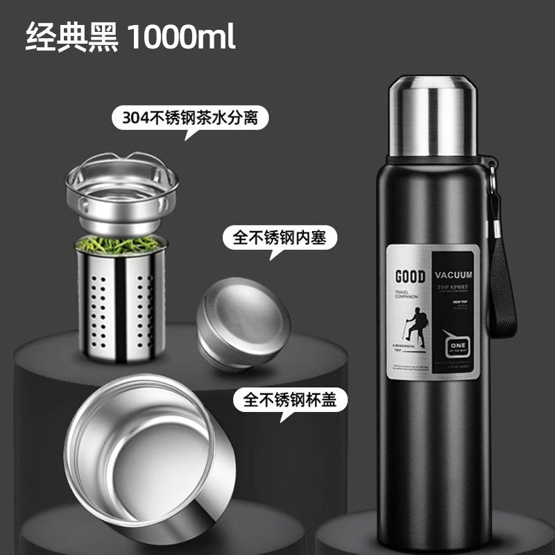 316 stainless steel liner vacuum all-steel thermal Pot Men's outdoor travel mountaineering portable large capacity thermal insulation Cup