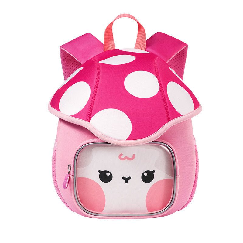 Kindergarten Backpack for Girls Cute Kids Bag 1-3-6 Years Old 5-Year-Old Baby Cartoon Mushroom Backpack Wholesale