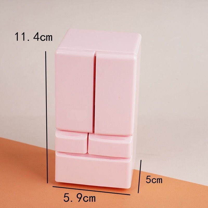 New Model of Dollhouse Dollhouse Double-Door Refrigerator with Lights 1:12 Miniature Food Toy Mini Model Scene